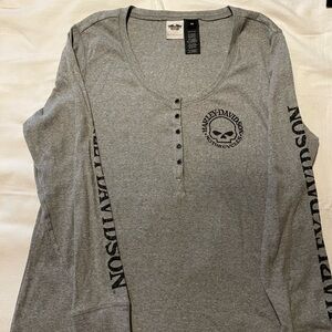 Harley-Davidson Gray Long Sleeve Tee